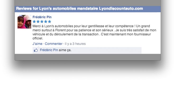 Avis FaceBook du 04/2014 d'un heureux client propriétaire d'un Nouveau Nissan Qashqai